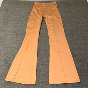 Victoria's Secret PINK Winter Flare Leggings‎ Womens Small Peach/Tan High Waist